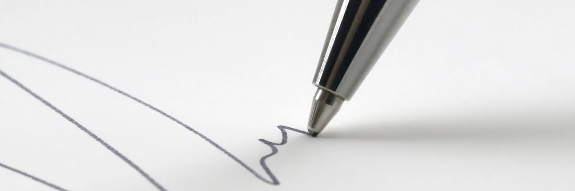 Kugelschreiber Unterschrift